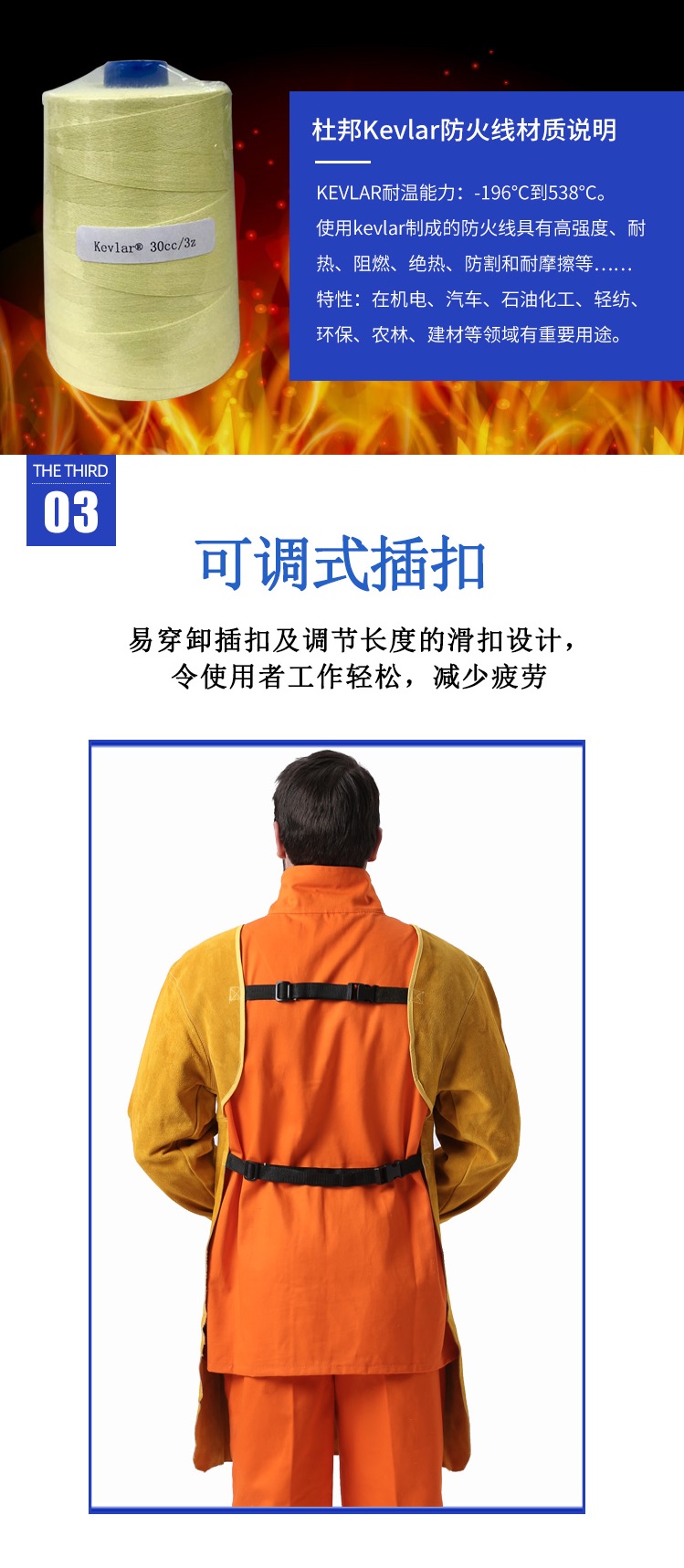 友盟AP-6233黄色反穿围裙图片6