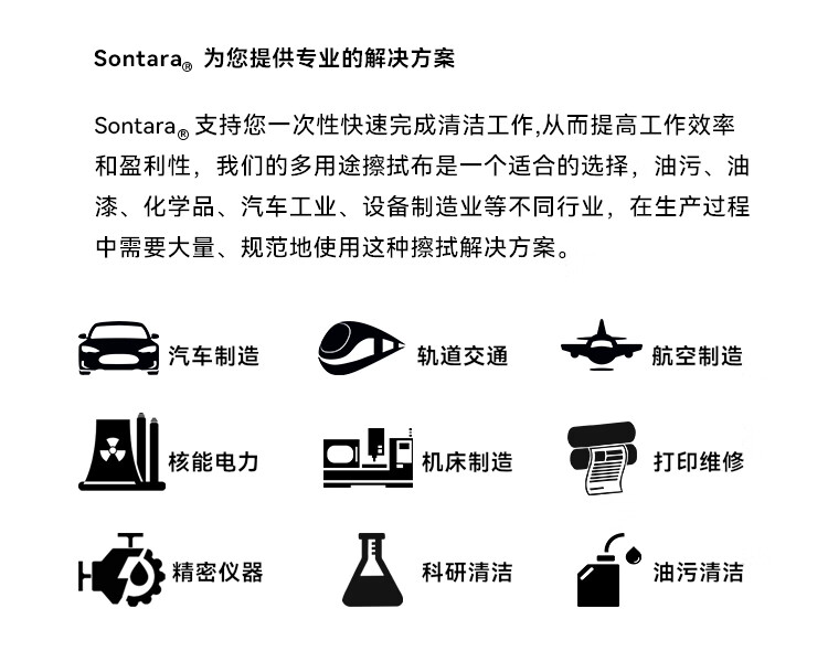 杜邦Sontara胜特龙LD-3无尘擦拭纸多用途工业擦拭布10