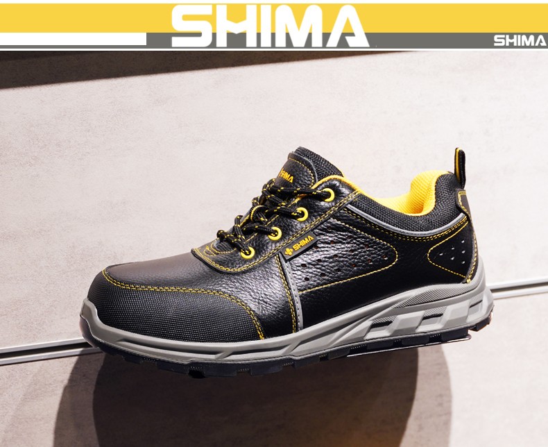 SHIMA希玛D16002-2钢包头防滑防砸安全劳保鞋图片6
