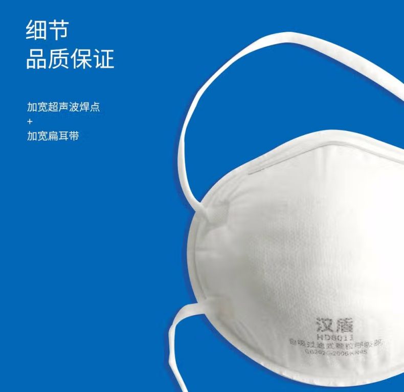 汉盾HD8011 KN95头戴式白色罩杯防尘口罩7