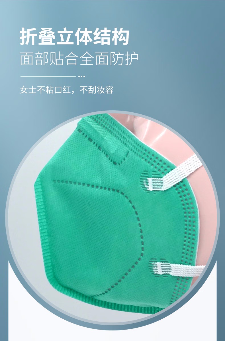 纳通NTFN95E头戴式绿色KN95医用防护口罩图片6