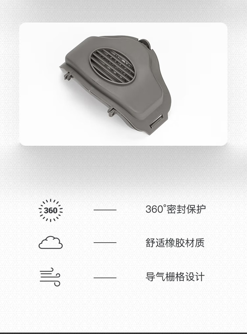 定和DH20122橡胶半面罩防毒面具-3