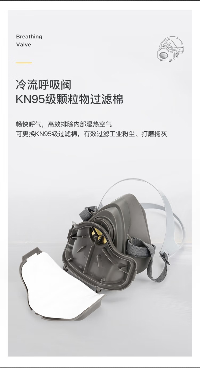 定和DH20122橡胶半面罩防毒面具-5