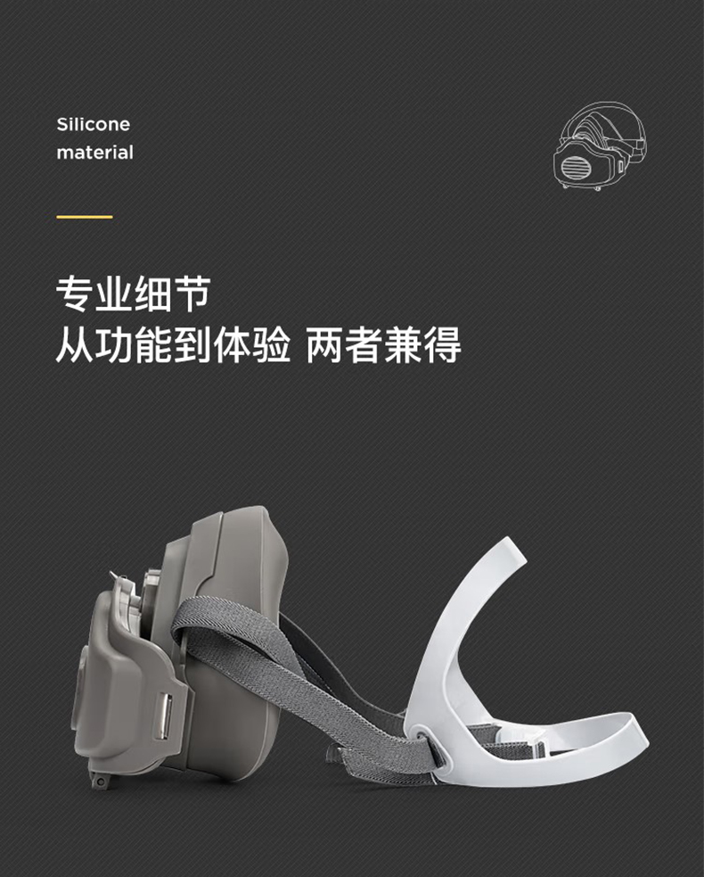 定和DH20122橡胶半面罩防毒面具-6