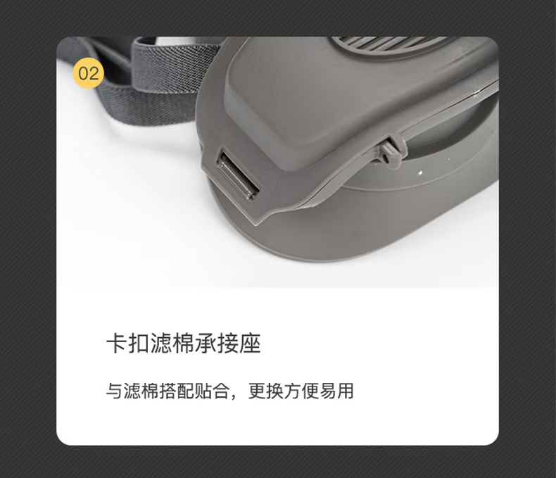 定和DH20122橡胶半面罩防毒面具-8
