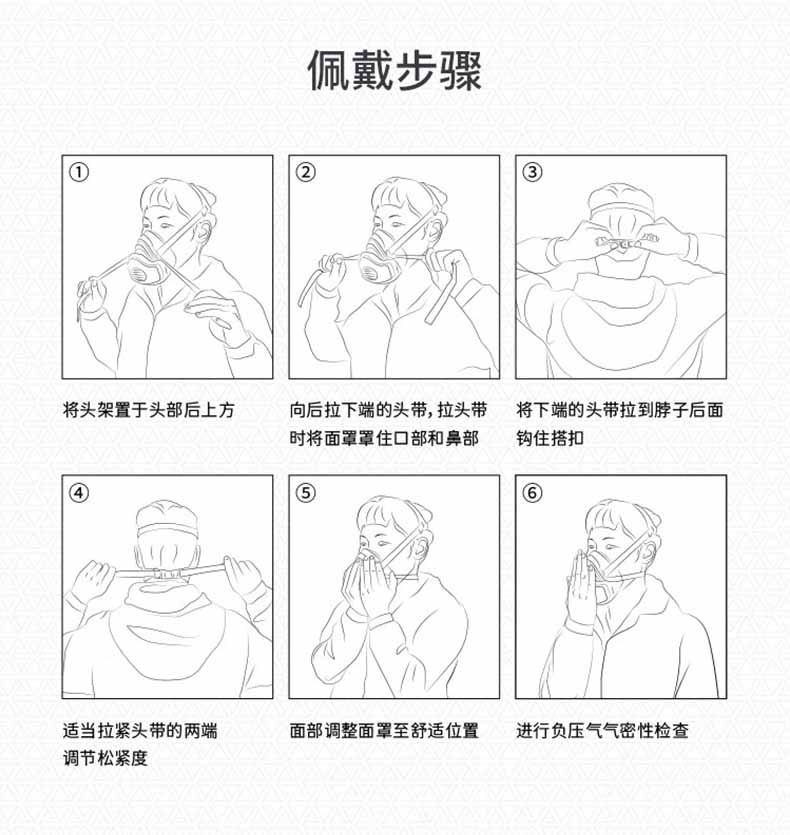 定和DH20122橡胶半面罩防毒面具-11