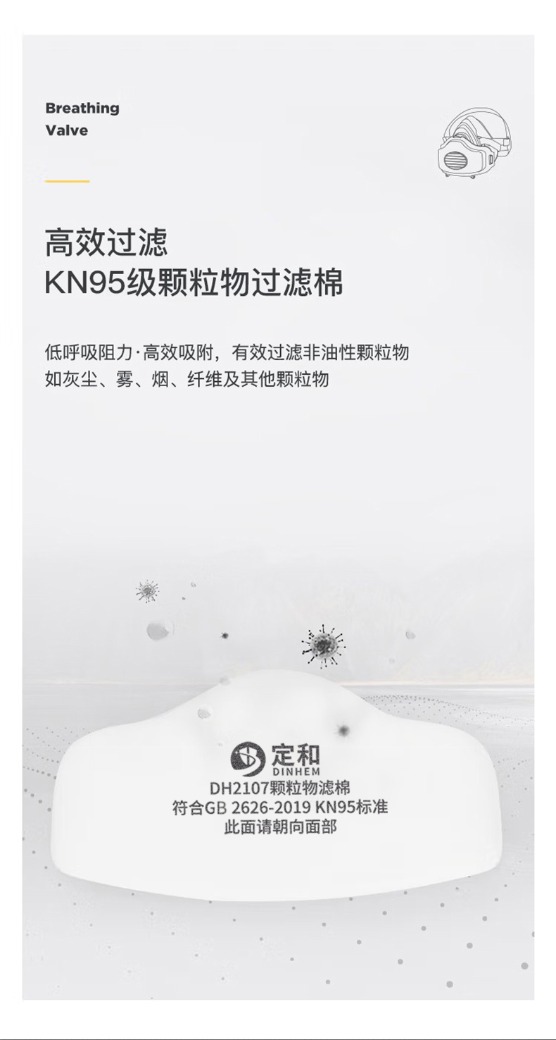 定和DH2107颗粒物滤棉KN95过滤棉2