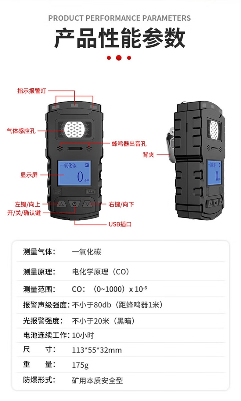 爱德克斯CTH1000矿用一氧化碳检测仪11.jpg
