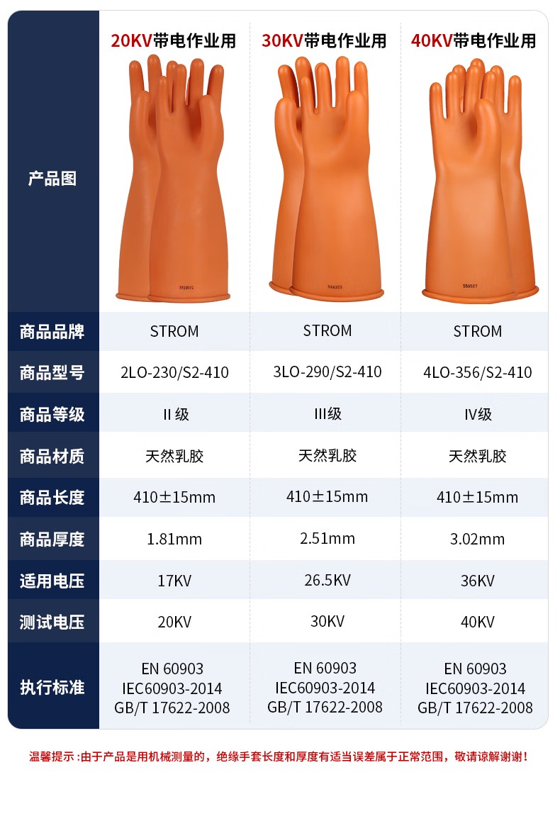 2LO-230/S2-410 STROM乳胶绝缘手套9