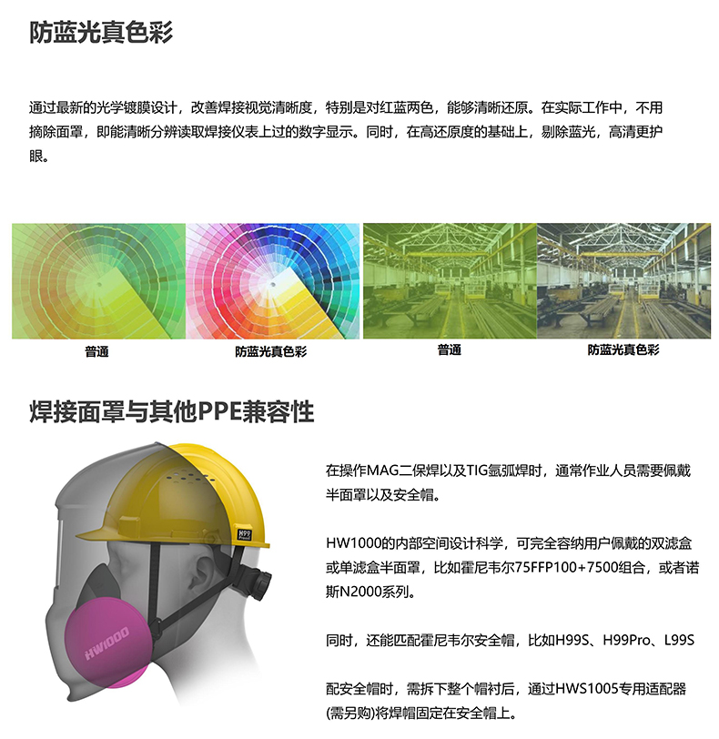 Honeywell霍尼韦尔HW1000自动变光焊接面罩4