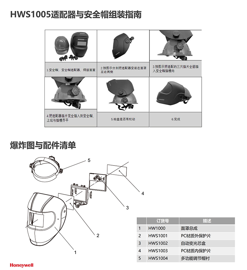 Honeywell霍尼韦尔HW1000自动变光焊接面罩5