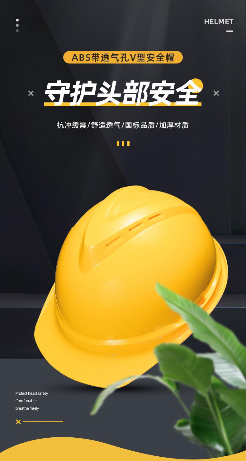 定和DH3005豪华款带孔V型ABS安全帽1