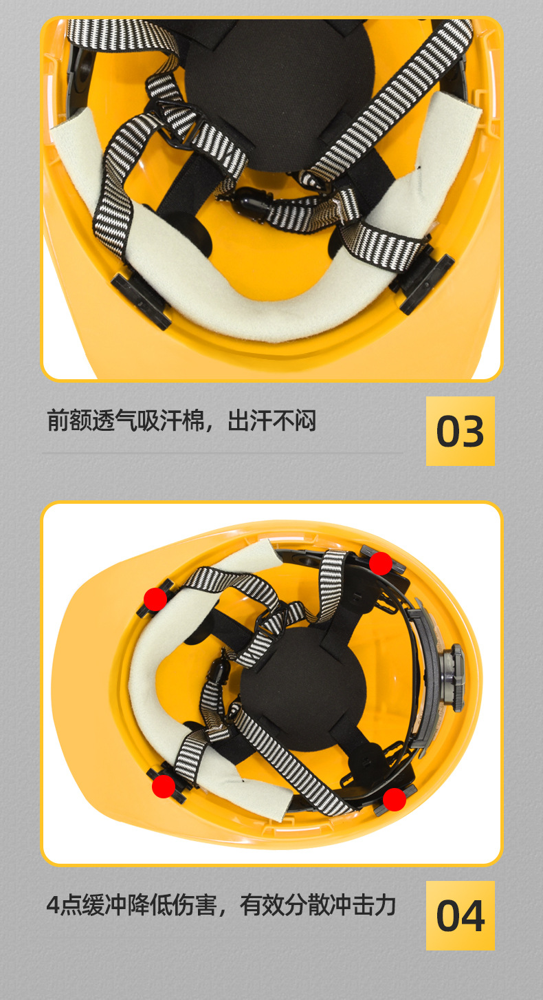 定和DH3005豪华款带孔V型ABS安全帽7