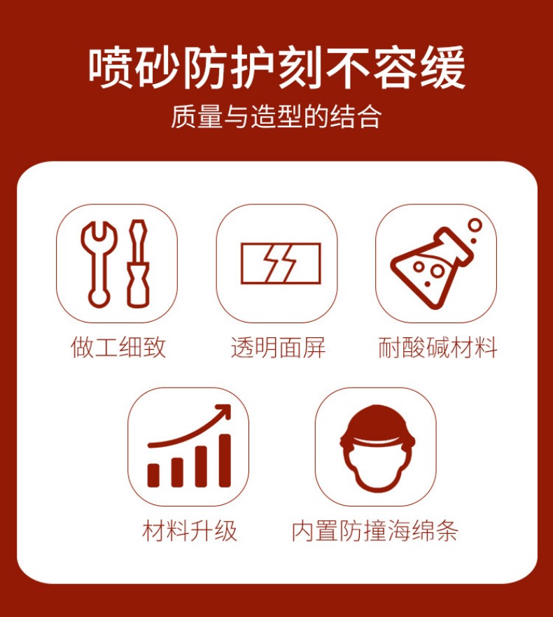 定和DH3107耐酸碱喷砂头罩2
