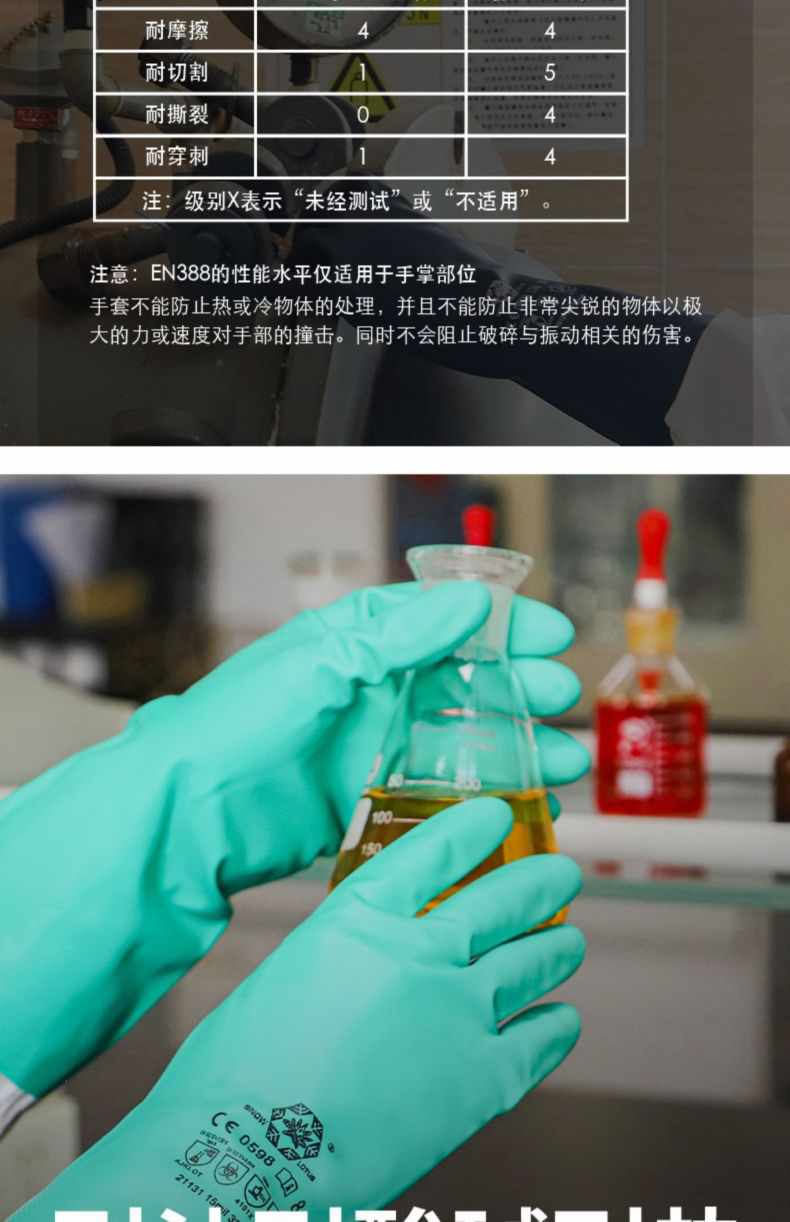 雪莲21131丁腈绒里直边袖口钻石纹防护手套4.jpg