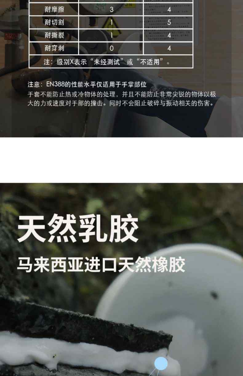 雪莲20131OR橘色天然乳胶绒里钻石纹工业防化手套4.jpg