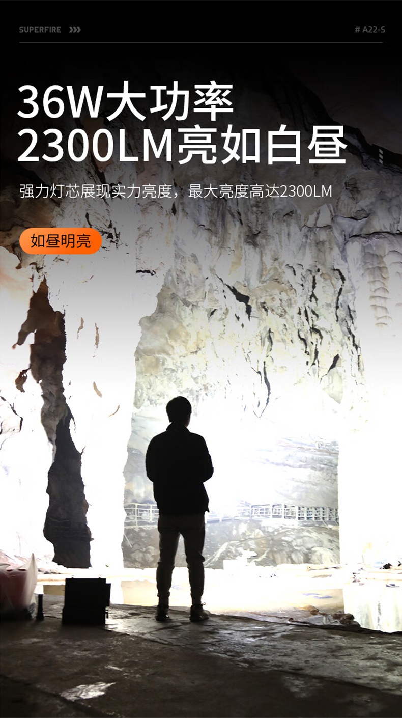 神火A22-S高亮度续航持久变焦手电筒4.jpg