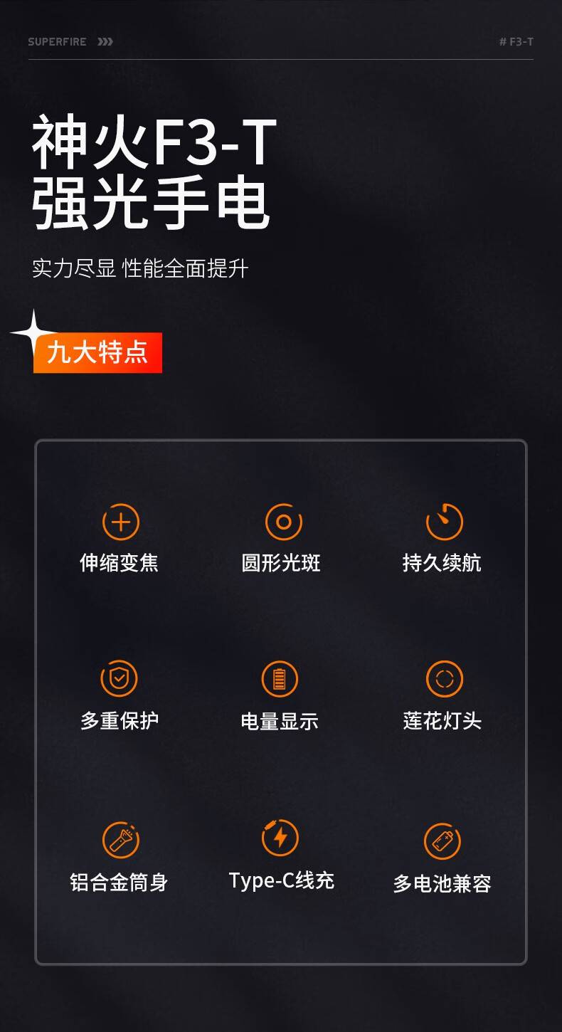 神火F3-T圆形光斑强光手电筒3.jpg
