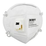 3M9001V折叠式带阀颗粒物KN90防护口罩