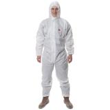 3M4515白色带帽连体防护服