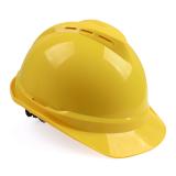 梅思安10156015黄色豪华型无孔PE安全帽