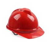 梅思安10155941红色豪华型无孔PE安全帽