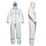 杜邦Tyvek600Plus胶条防护服带帽连体D级防护服CHA5
