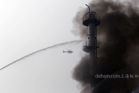 上海金山举行灭火救援联合演练